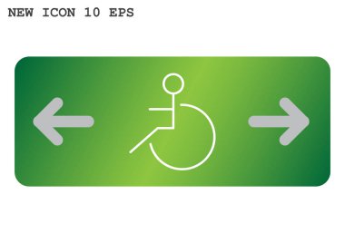 Tekerlekli sandalye basit simgesini devre dışı