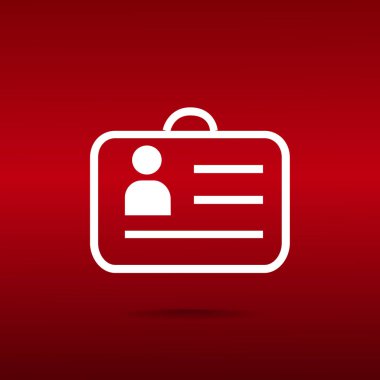 kimlik kartı simgesi, vektör illüstrasyonu