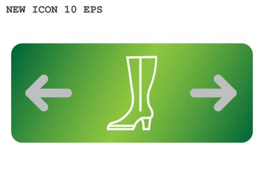 Ayakkabı düz simgesi