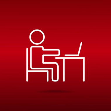 dizüstü web simgesi kullanan adam.