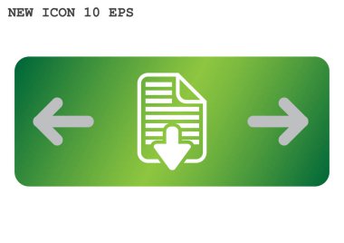Belge dosya basit web simgesi, anahat vektör çizim