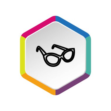 güneş gözlüğü web simgesi. Vektör tasarımı