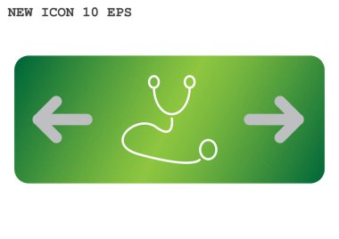 Stetoskop basit web simgesi 
