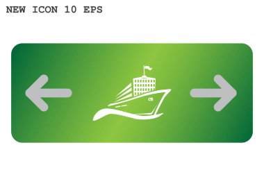 kargo gemisi simgesi. vektör illüstrasyonu