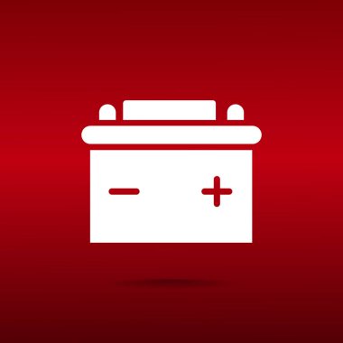 Basit araba pil web simgesi