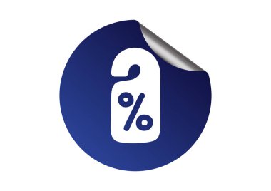 etiketi ile yüzde işareti web simgesi. vektör tasarımı    