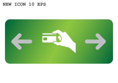 Plastik kart basit web simgesi