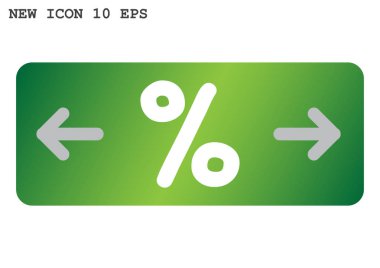 yüzde simgesi simgesi, anahat vektör çizim