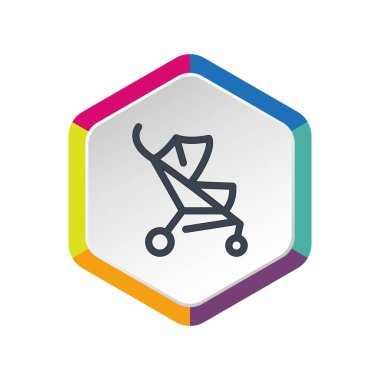 bebek arabası web simgesi. vektör tasarımı