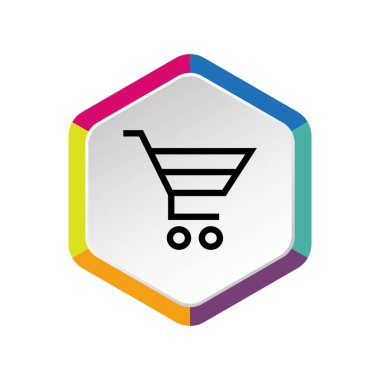 alışveriş sepeti basit simge vektör