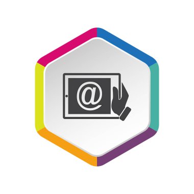 E-posta işareti ile dijital tablet