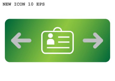 kimlik kartı simgesi, vektör illüstrasyonu