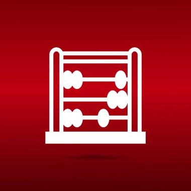 Abaküs hesaplama düz simgesi 