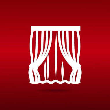 Perdeleri web simgesi. vektör tasarımı 