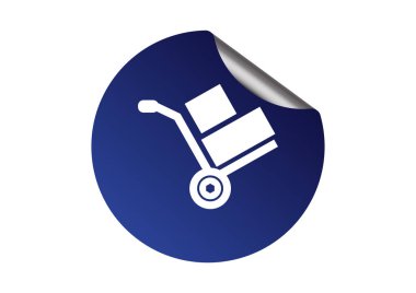 El arabası ile kutuları simge