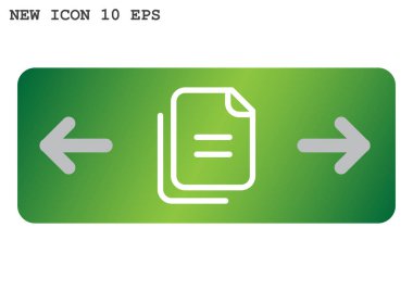 Dosyaları veya belgeleri web simgesi, vektör anahat çizim