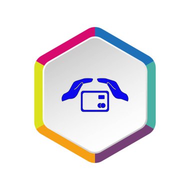 Plastik kart basit web simgesi