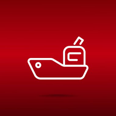 kargo gemisi simgesi. vektör illüstrasyonu