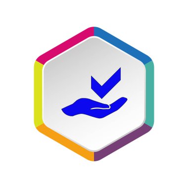 el web simgesi üzerinde onay işareti. vektör tasarımı