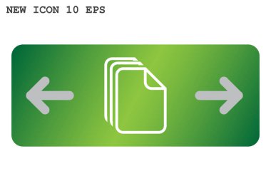 Dosyaları veya belgeleri web simgesi, vektör anahat çizim