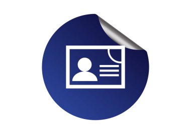 kimlik kartı simgesi, vektör illüstrasyonu