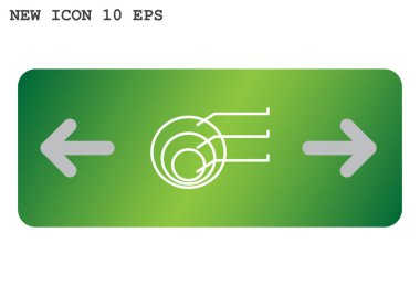 Yüzde kavramı yuvarlak web simgesi, anahat vektör çizim