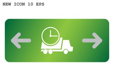 Sevkiyat teslimat kamyonu web simgesi