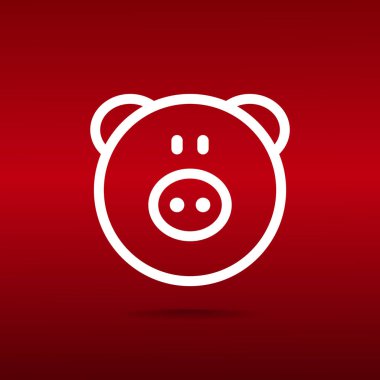 Piggy Bank simgesi, vektör illüstrasyonu