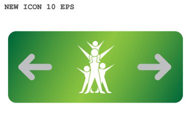 Mutlu aile kavramı web simgesi