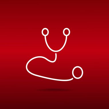 Stetoskop basit web simgesi 