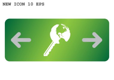 Earth simgesini, vektör tasarımı ile anahtar