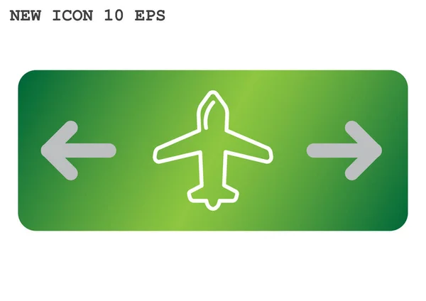 飛行機の web アイコン — ストックベクタ