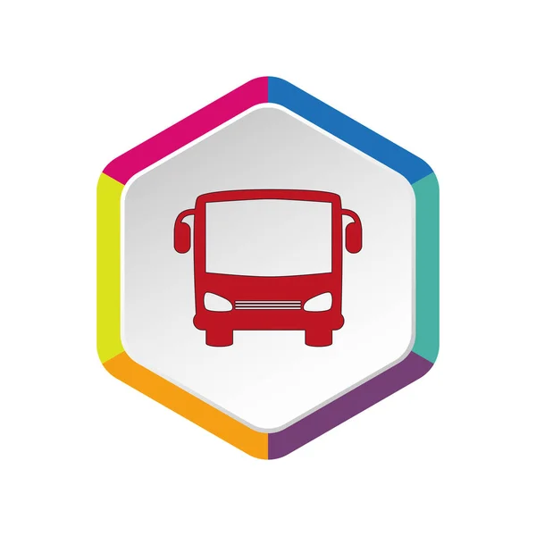 Bus icono web — Vector de stock