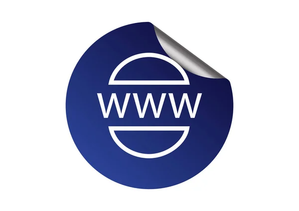 Het Pictogram Van Het Web Van Www Vector Design — Stockvector