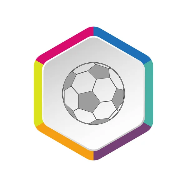 Soccer ball web icon — Stock Vector