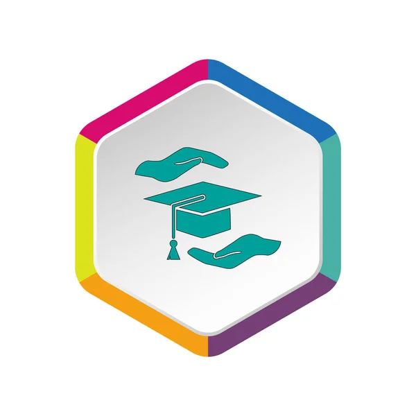 Graduation hat icon — Stock Vector