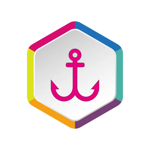 Anchor simple icon — Stock Vector