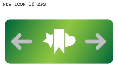 Yıldız ve kalp web simgesi ile yer imi