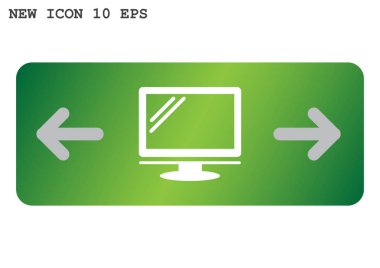 Boş monitör ekran web simgesi