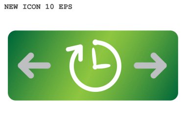 Saat düz simgesi, vektör illüstrasyonu 