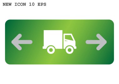 Sevkiyat teslimat kamyonu web simgesi