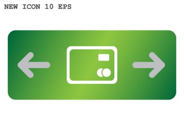 Plastik kart basit web simgesi