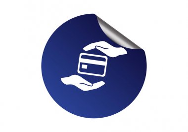 Plastik kart basit web simgesi