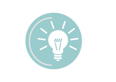 ampul işareti simgesi, vektör çizim