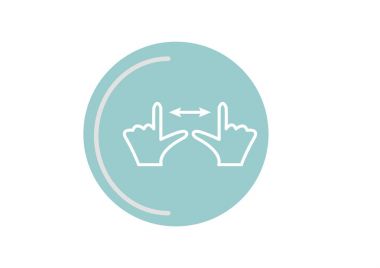 el işareti vektör çizim 