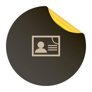 iş kartı simgesi, vektör illüstrasyonu