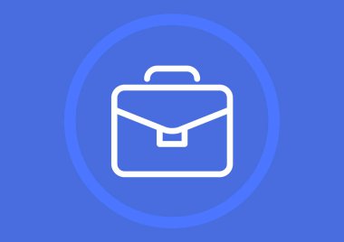 Evrak Çantası'nı düz simgesi, vektör çizim