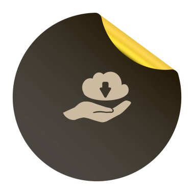 bulut web indir simgesi. vektör tasarımı