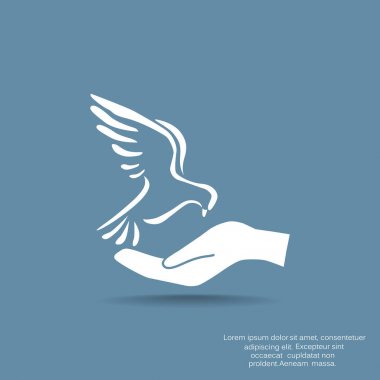 Kuş düz simgesi web tasarımı için