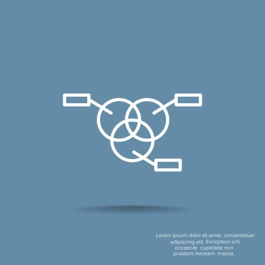 İş diyagramı düz simgesi web tasarımı için